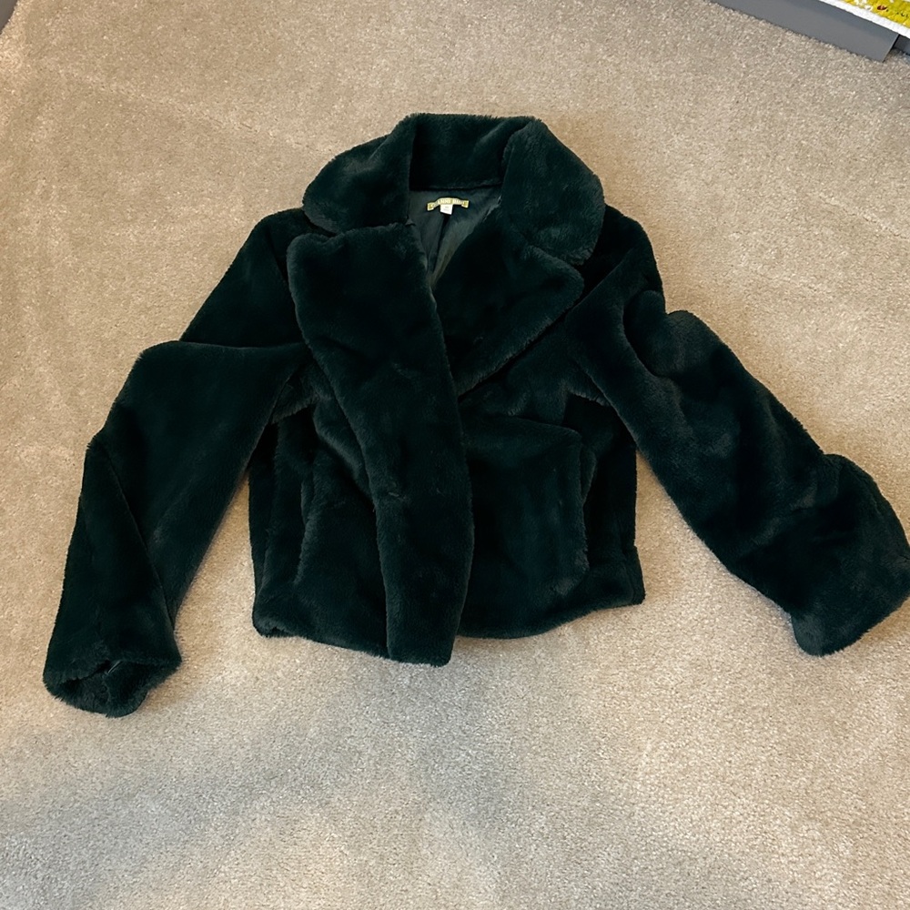 Gianni Bini Dark Green Teddy Jacket